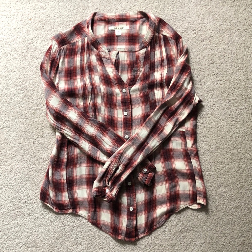 Miami Plaid Button Down